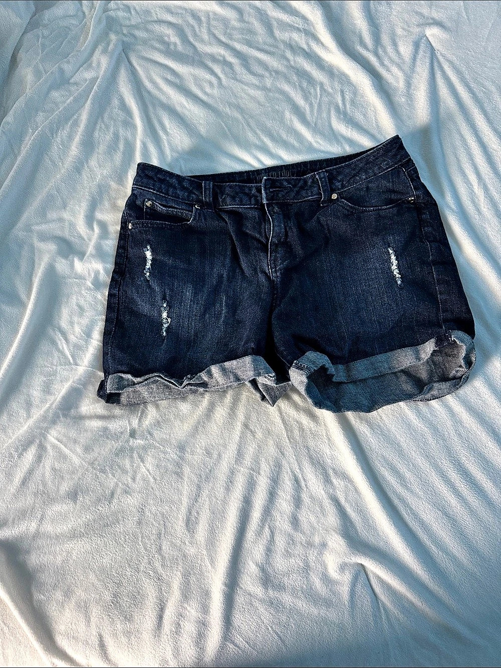 American Eagle Distressed Denim Jean Shorts Size 10
